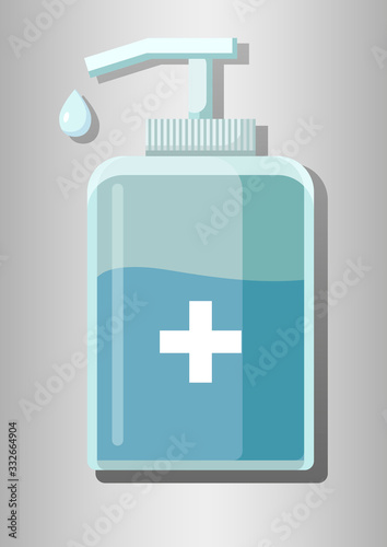Disinfectant sign. Vector illustration.