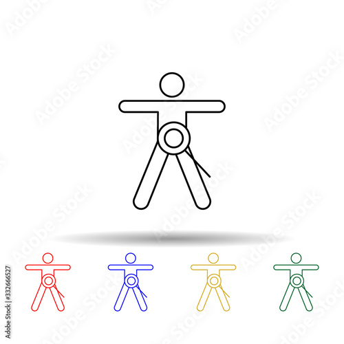 Immune, intestine probiotic multi color icon. Simple thin line, outline vector of probiotics icons for ui and ux, website or mobile application