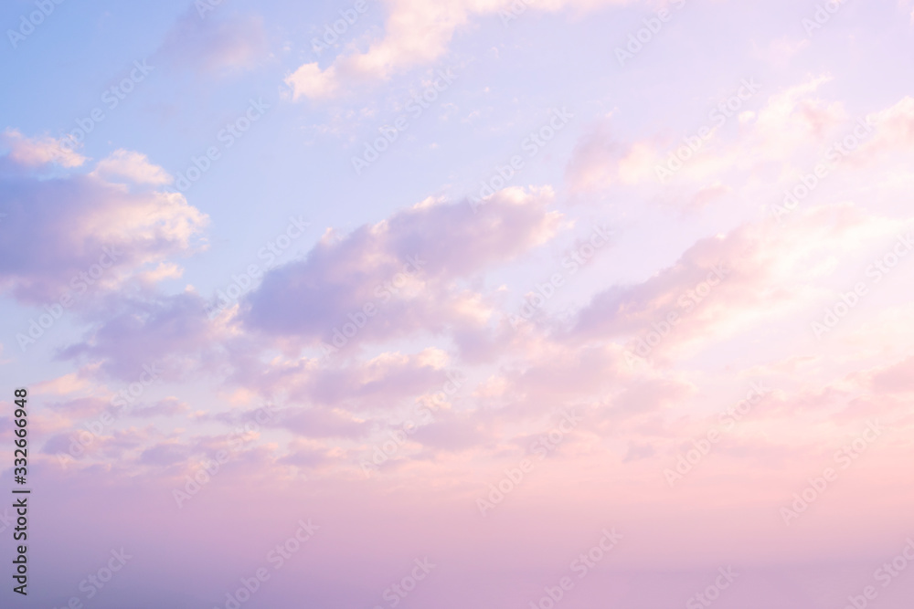 Dreamy Sunset Clouds In Pastel Colors - obrazy, fototapety, plakaty 