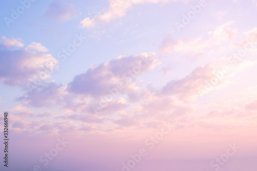 Dreamy Sunset Clouds In Pastel Colors