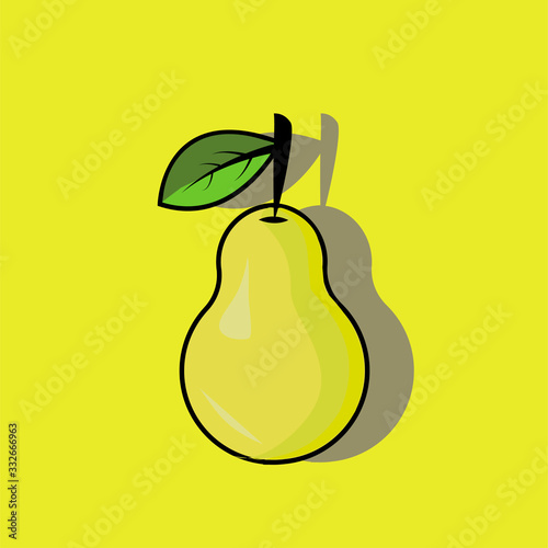 stylized, pear