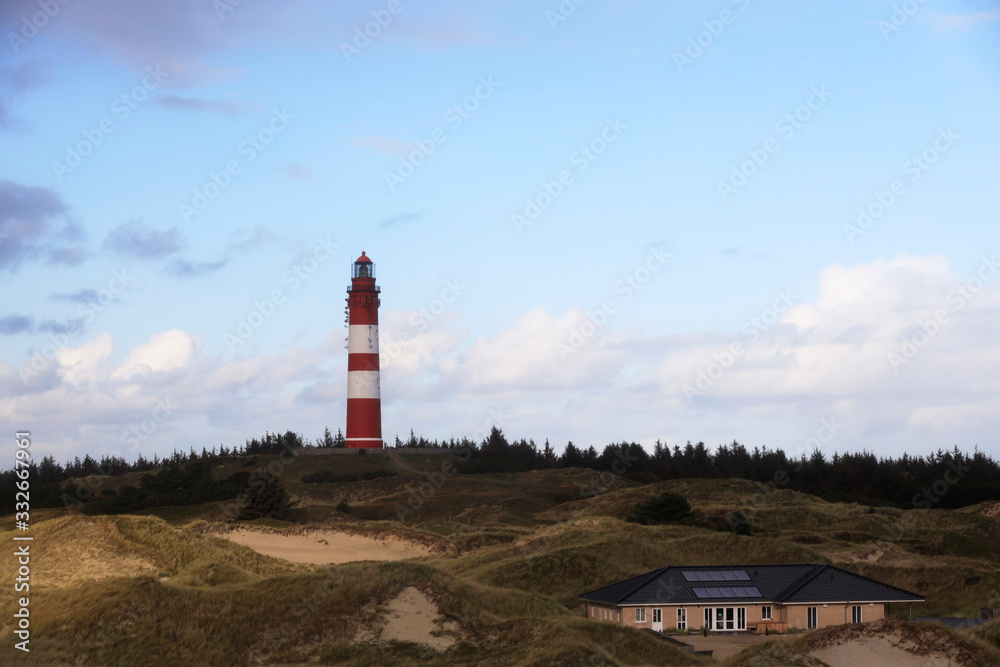A Lighthouse in the Dunes of Amrum, Germany, Europe