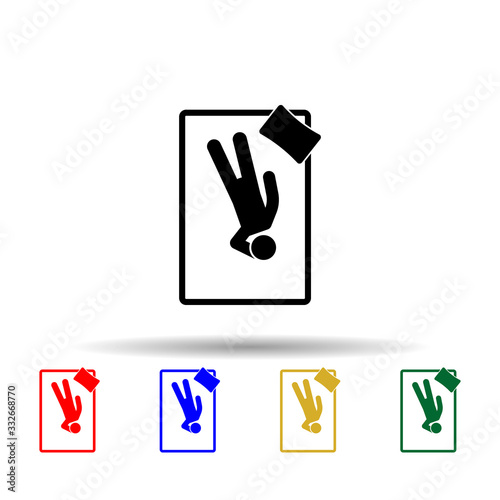 man back sleep with arm over multi color icon. Simple glyph, flat vector of sleeping position icons for ui and ux, website or mobile application