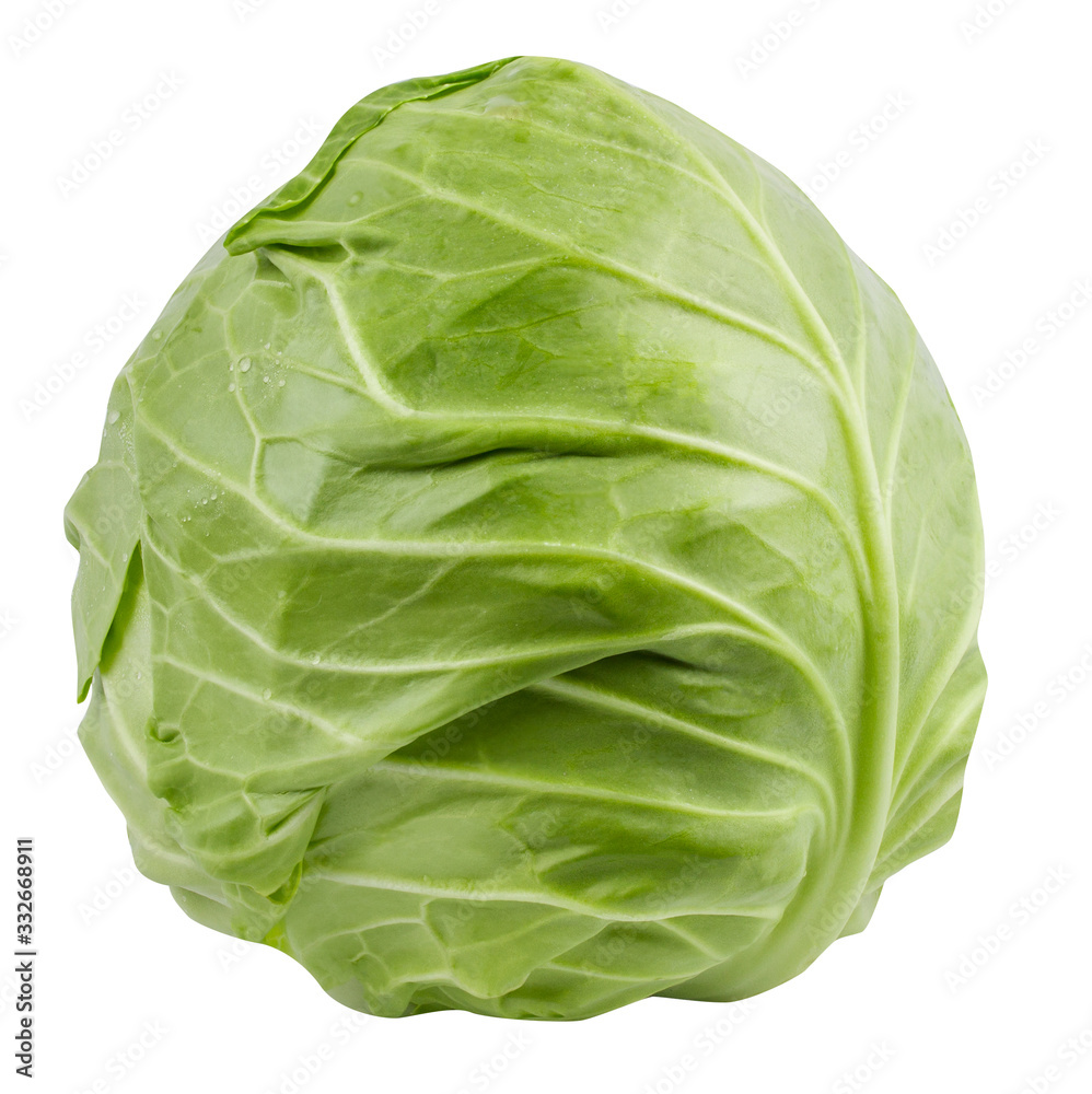 Cabbage isolated on white background with clipping path Cabbage isolated on white background with clipping path
