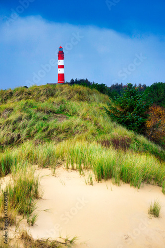 A Lighthouse in the Dunes of Amrum, Germany, Europe