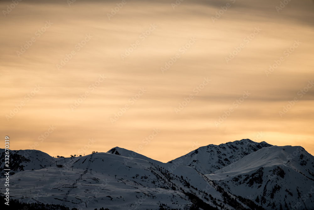 sunset in mountains sunset in mountains