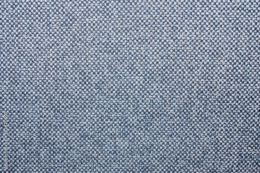 Woven rough textile structure couch fabric blue and white colored