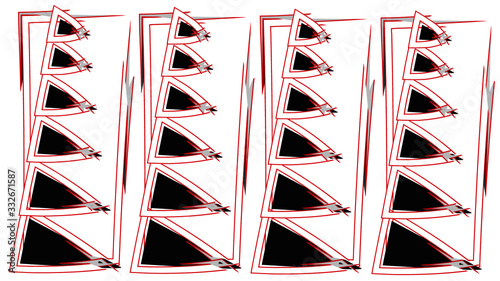 Dreiecke in Reihen, Muster, Design für Hintergrund, Web....
