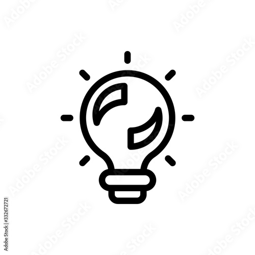 Idea Vector Icon Line Illustration.