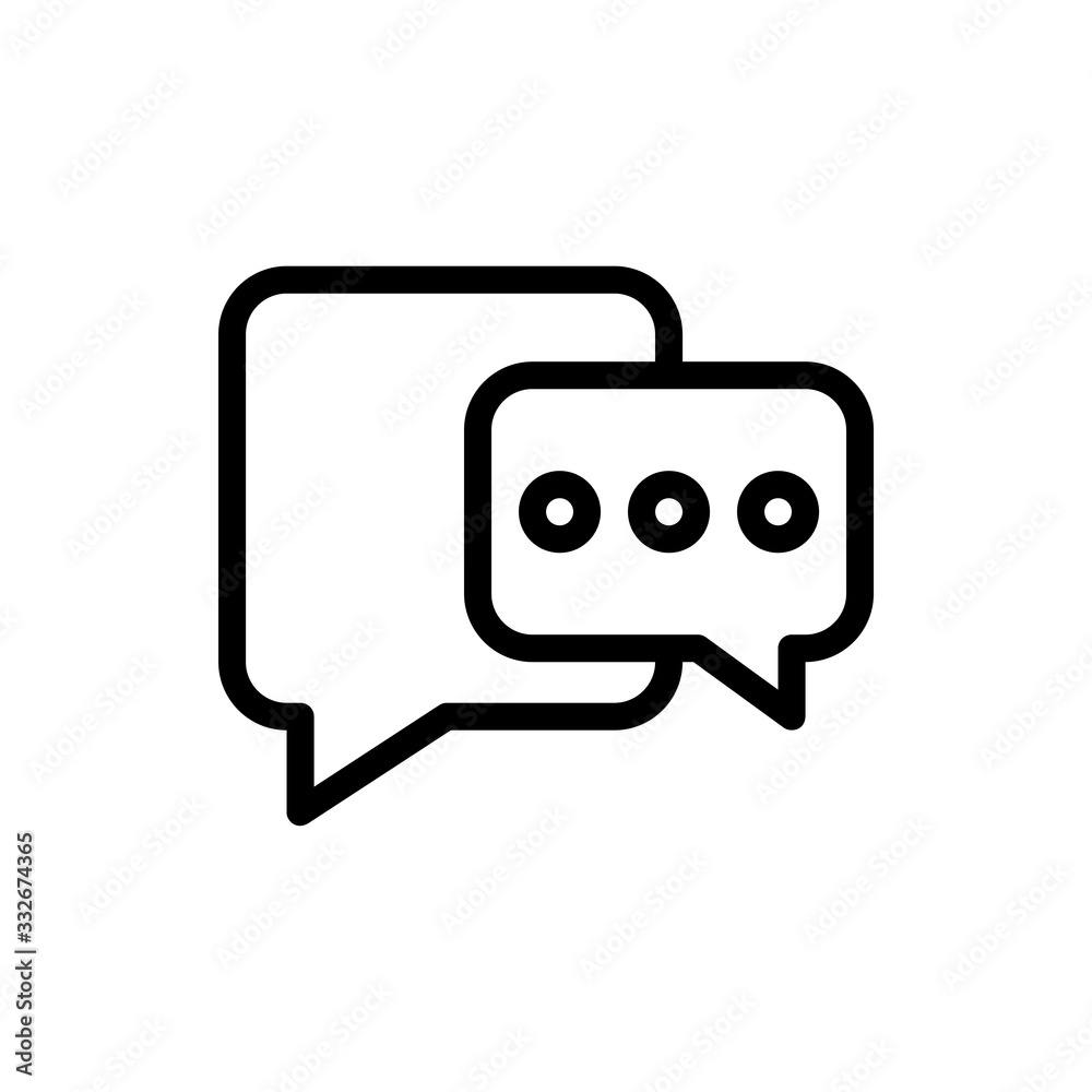 Chatting Vector Icon Line Illustration. Chatting Vector Icon Line Illustration.