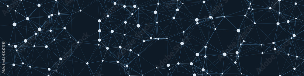 Network Mesh Computation Art background illustration