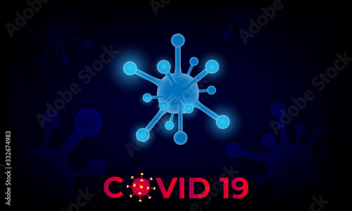 Vector virus. Coronavirus 2019-ncov Influenza Infections. virus that infects the respiratory tract of China. Background of the risk of the spread of the epidemic.