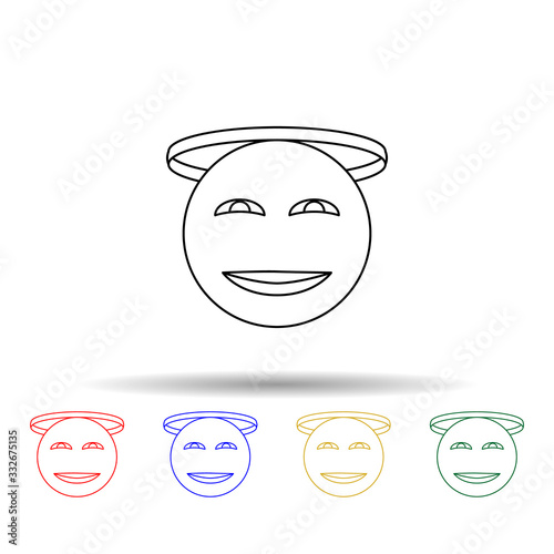 Avtarka angela multi color icon. Simple thin line, outline vector of angel and demon icons for ui and ux, website or mobile application
