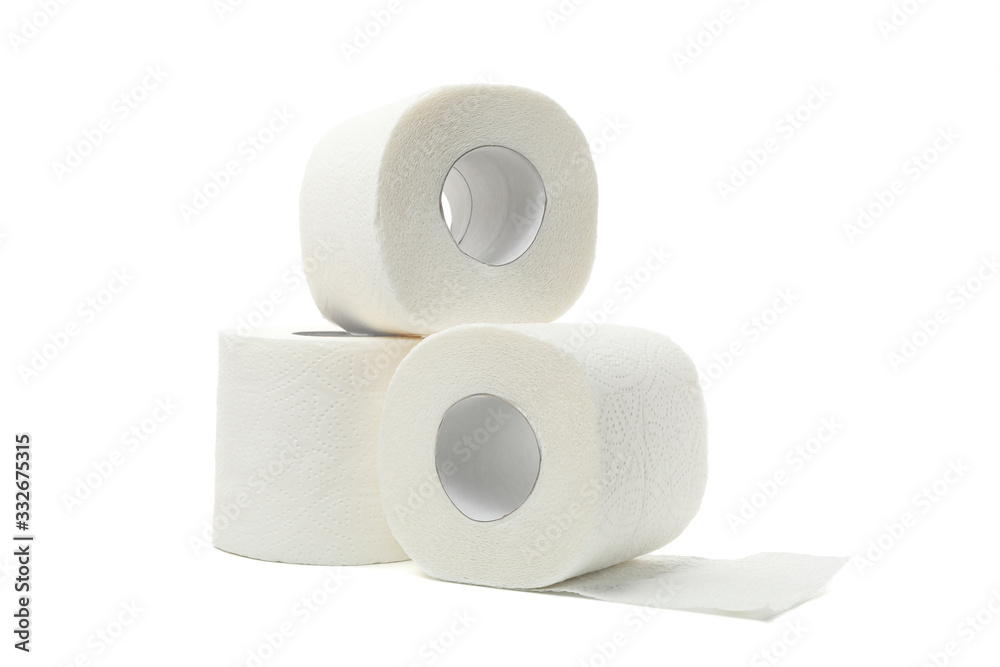 Group of toilet paper isolated on white background Group of toilet paper isolated on white background