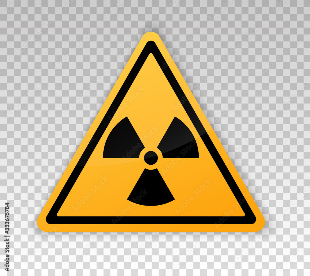 Radiation sign. Danger radiation warning, isolated on background. Radioactive contamination symbol. Radiation hazard sign. Nuclear or radio active threat. Radioactive contamination symbol. Vector icon Radiation sign. Danger radiation warning, isolated on background. Radioactive contamination symbol. Radiation hazard sign. Nuclear or radio active threat. Radioactive contamination symbol. Vector icon