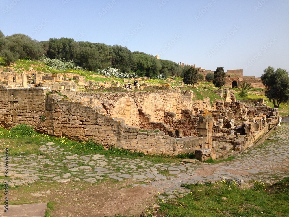 ruins of the roman forum in Rabat Morocco