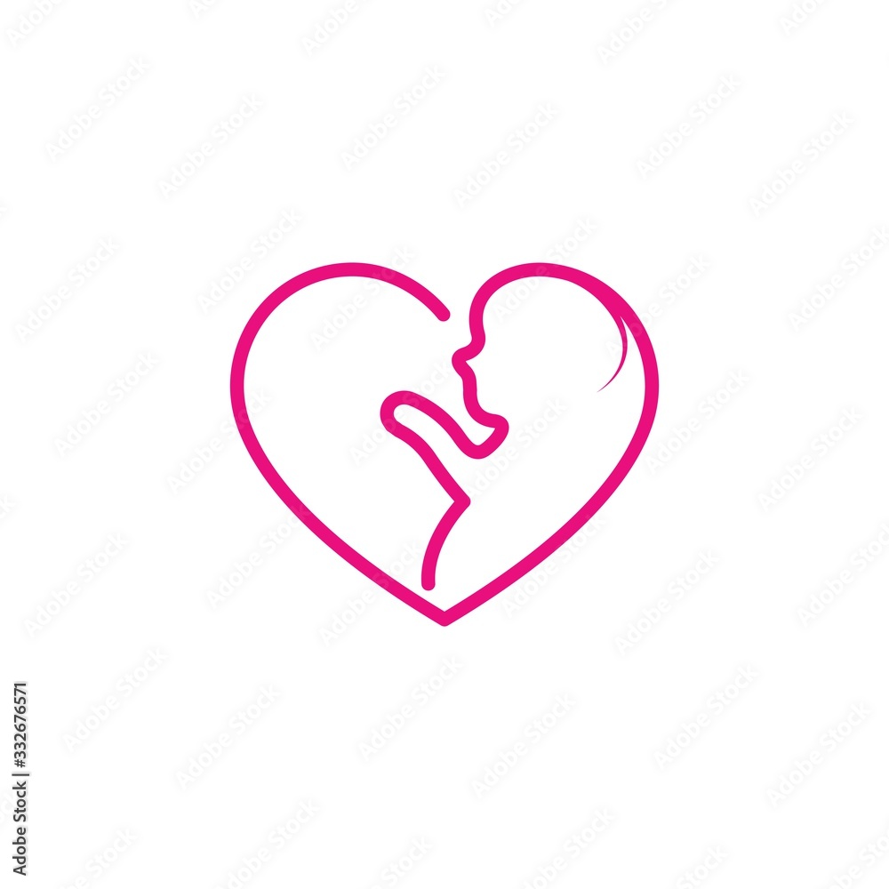 heart  baby vector illustrration design