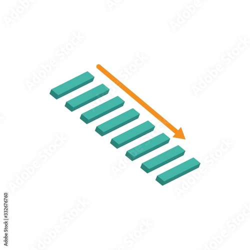the upstair with down arrow  vector illustration design