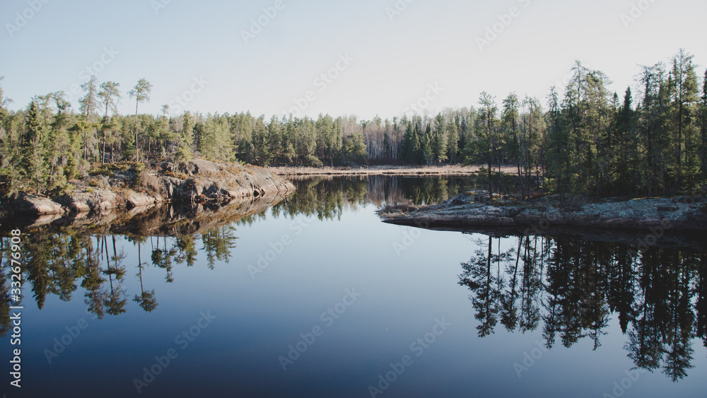 reflection of trees in the lake reflection of trees in the lake