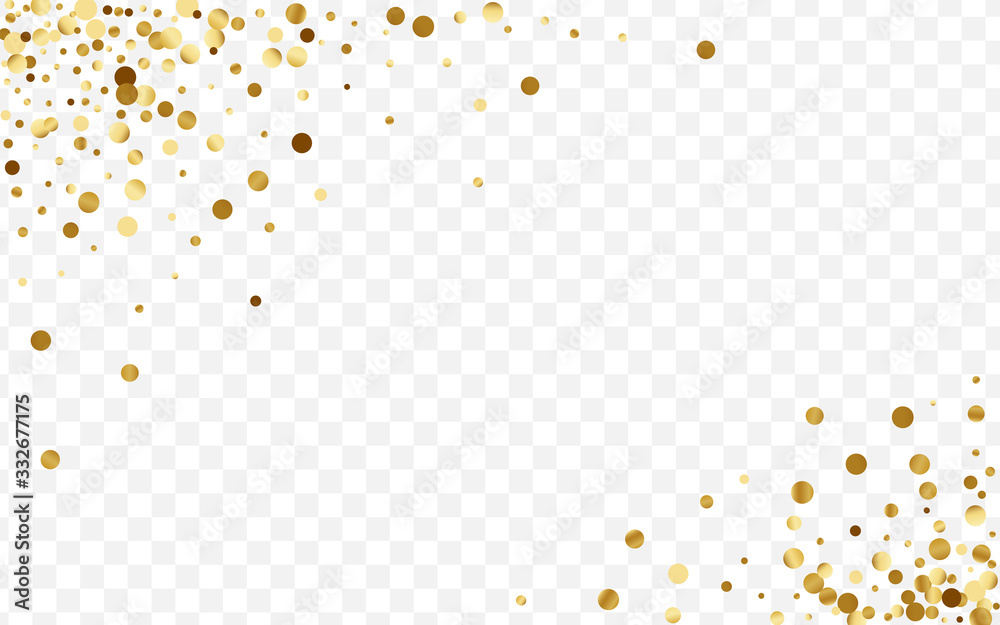 Fototapeta premium Gradient Festive Polka Card. Transparent Glitter 