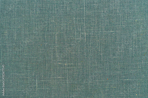 Blue green cotton textile background texture. light blue turquoise color.