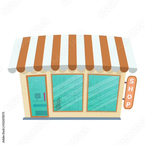 Grocery store isolated on a white background. Vector illustration