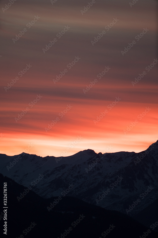 Fototapeta premium sunset in mountains