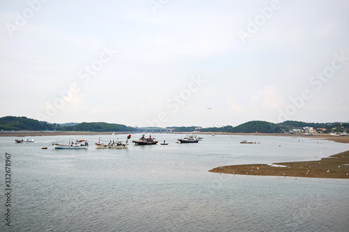 BaeksaJang port in Anmyeondo Island, South Korea.