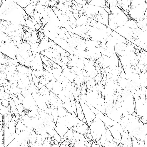 Grunge Distressed Seamless Repeating Pattern Black on White Vector Illustration