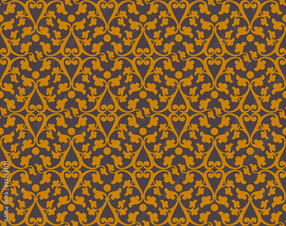 Vector seamless bright classic baroque pattern. Vector seamless bright classic baroque pattern.