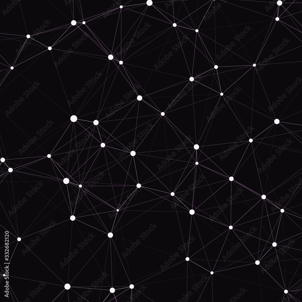 Fototapeta premium Network Mesh Computation Art background illustration