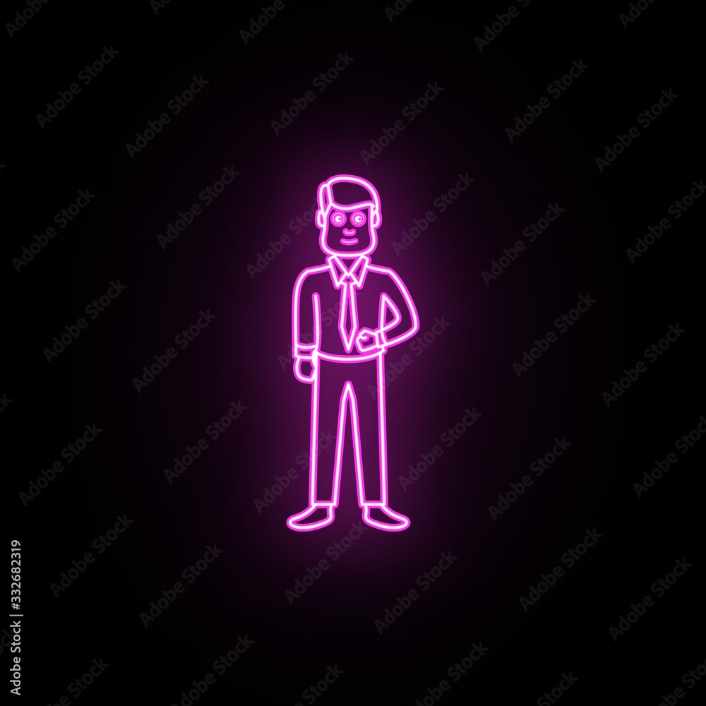 The first period of maturity of men neon icon. Simple thin line, outline vector of generation icons for ui and ux, website or mobile application The first period of maturity of men neon icon. Simple thin line, outline vector of generation icons for ui and ux, website or mobile application