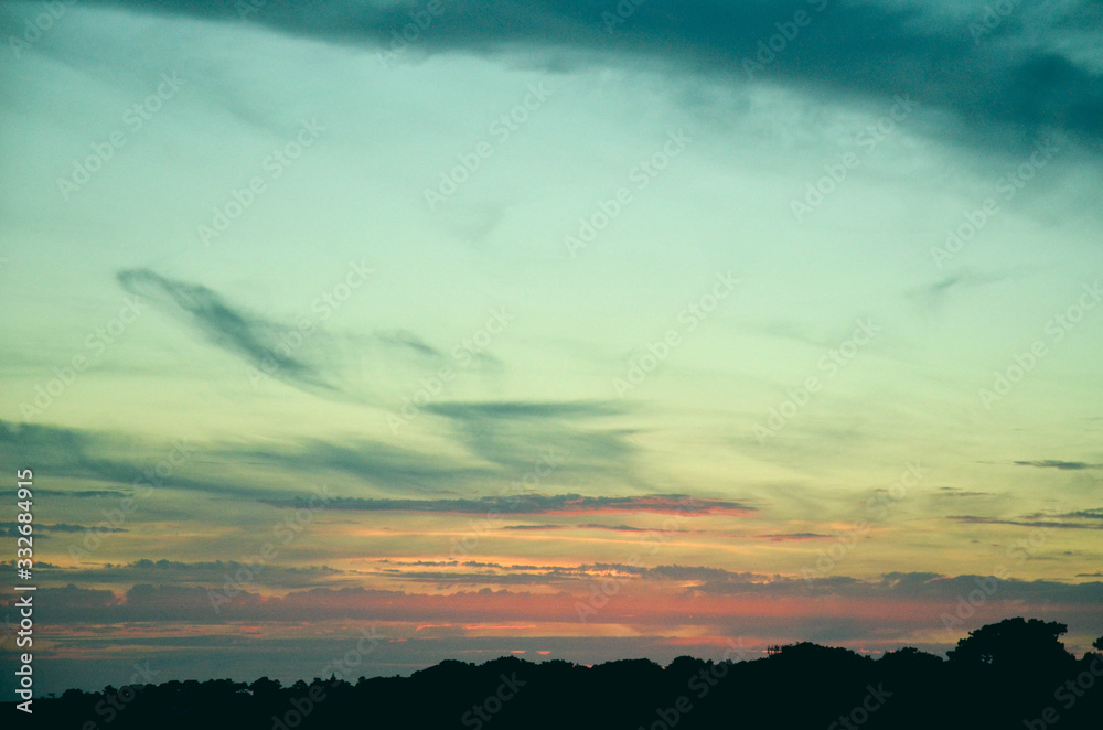 Fototapeta premium Couché de soleil pastel