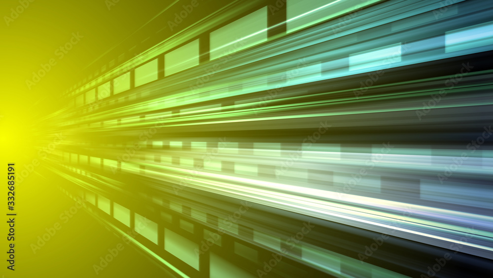 Obraz premium Speed Light Data Network Stream Technology abstract 3D illustration background