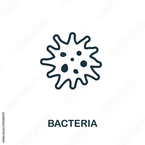 Bacteria icon. Simple line element from biotechnology icons collection. Outline Bacteria icon for templates, software and infographics