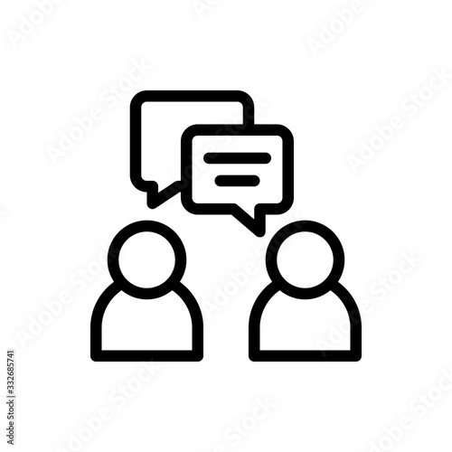 Talking Vector Icon Line Illustration