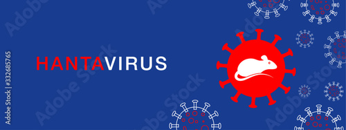 3D illustration of hantavirus virus  (Bunyaviridae)