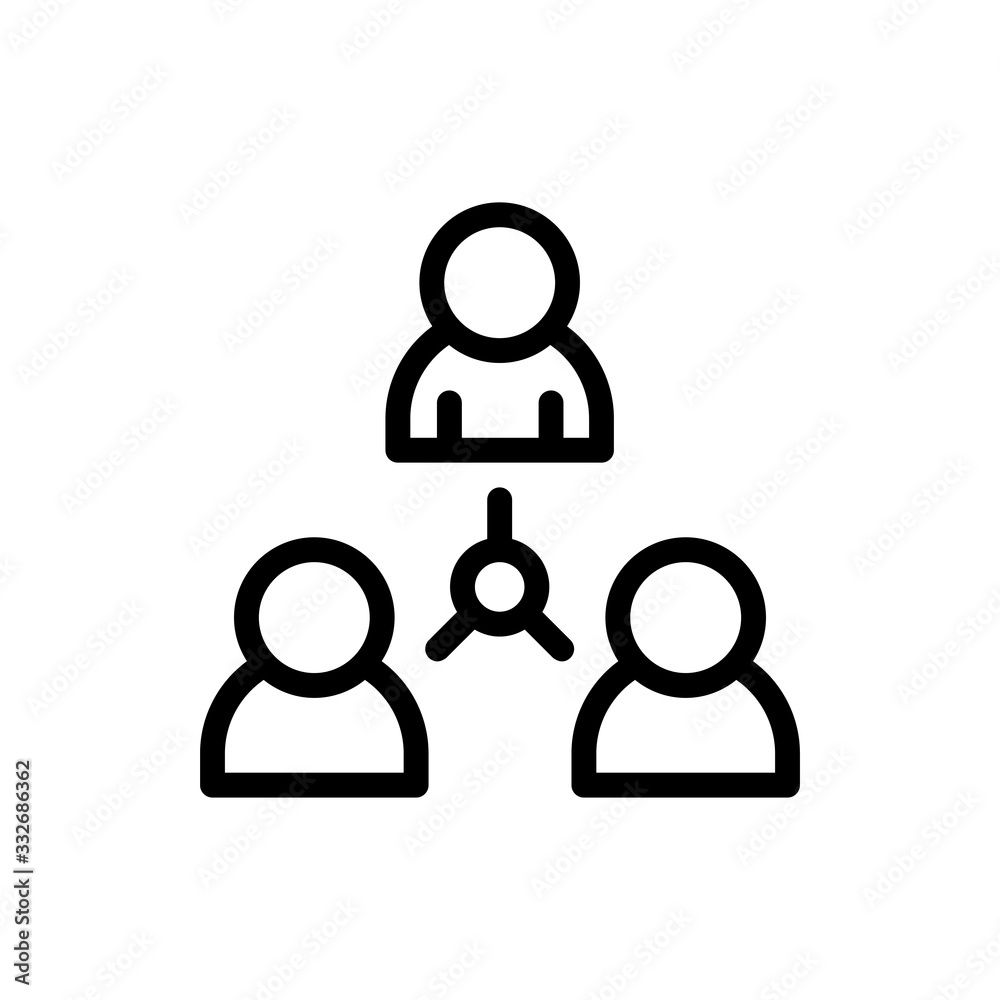 Team Vector Icon Line Illustration Team Vector Icon Line Illustration