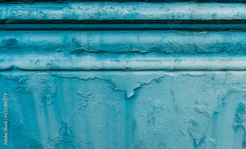 Blue wall with rough structure