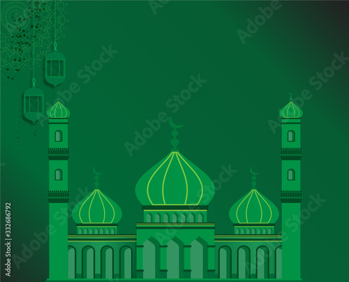 ramadhan mosque kareem Green background02. photo