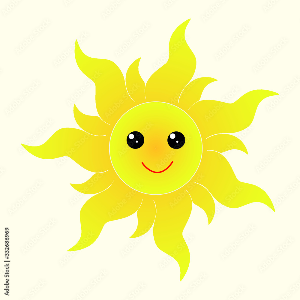 Sun icon. Summer symbol vector illustration. Sun icon. Summer symbol vector illustration.