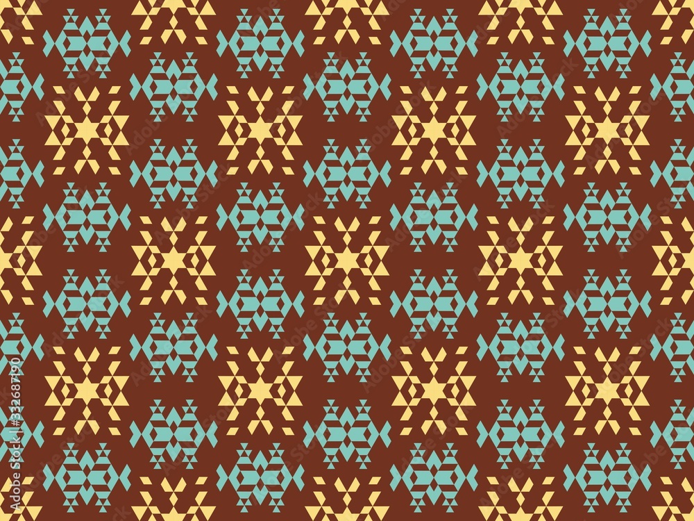  pattern and  geometry on a seamless spring pattern.