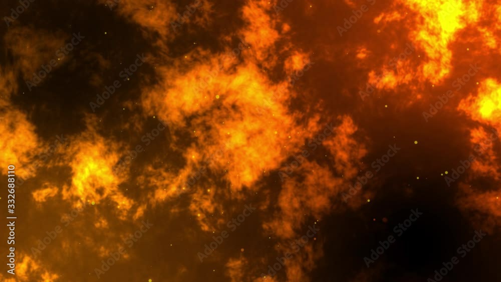 orange glow particles floating on fire flow background. seamless loop animation 4k orange glow particles floating on fire flow background. seamless loop animation 4k