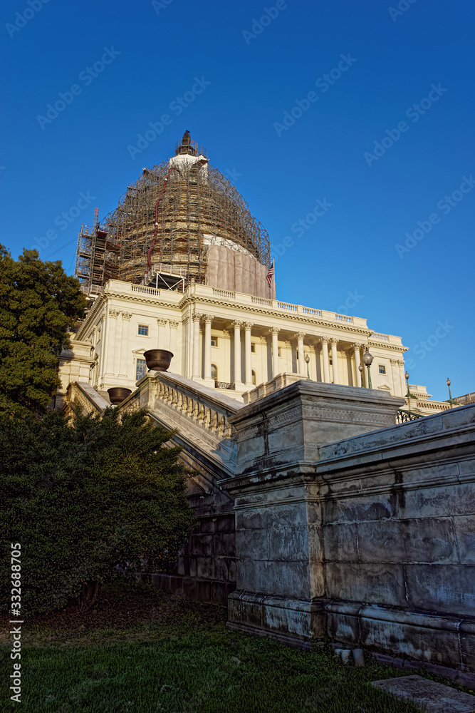 Reconstruction works at the United States Capitol