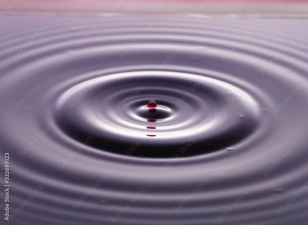 rippling after a few drops of Red wine. rippling after a few drops of Red wine.