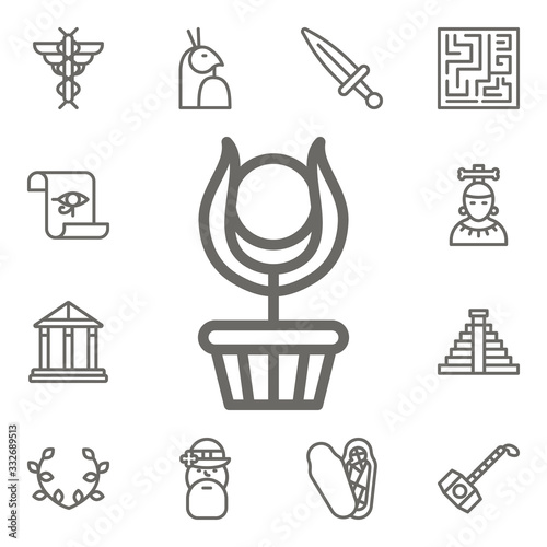 Hathor icon. Mythology icons universal set for web and mobile
