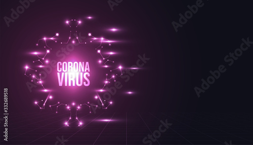 Coronavirus Background with Glowing Design