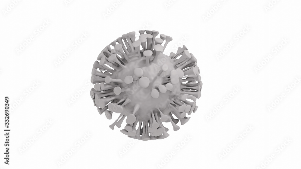 Coronavirus Covid-19 - closup virus al microscopio (illustrazione 3d) Coronavirus Covid-19 - closup virus al microscopio (illustrazione 3d)