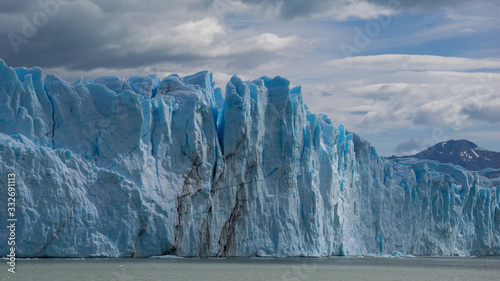 Landscape of the Perito Moreno glacier in Patagonia, South America