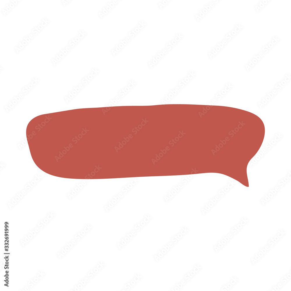 Hand drawn red speech bubble. Dialog balloon template chat, message. Hand drawn red speech bubble. Dialog balloon template chat, message.